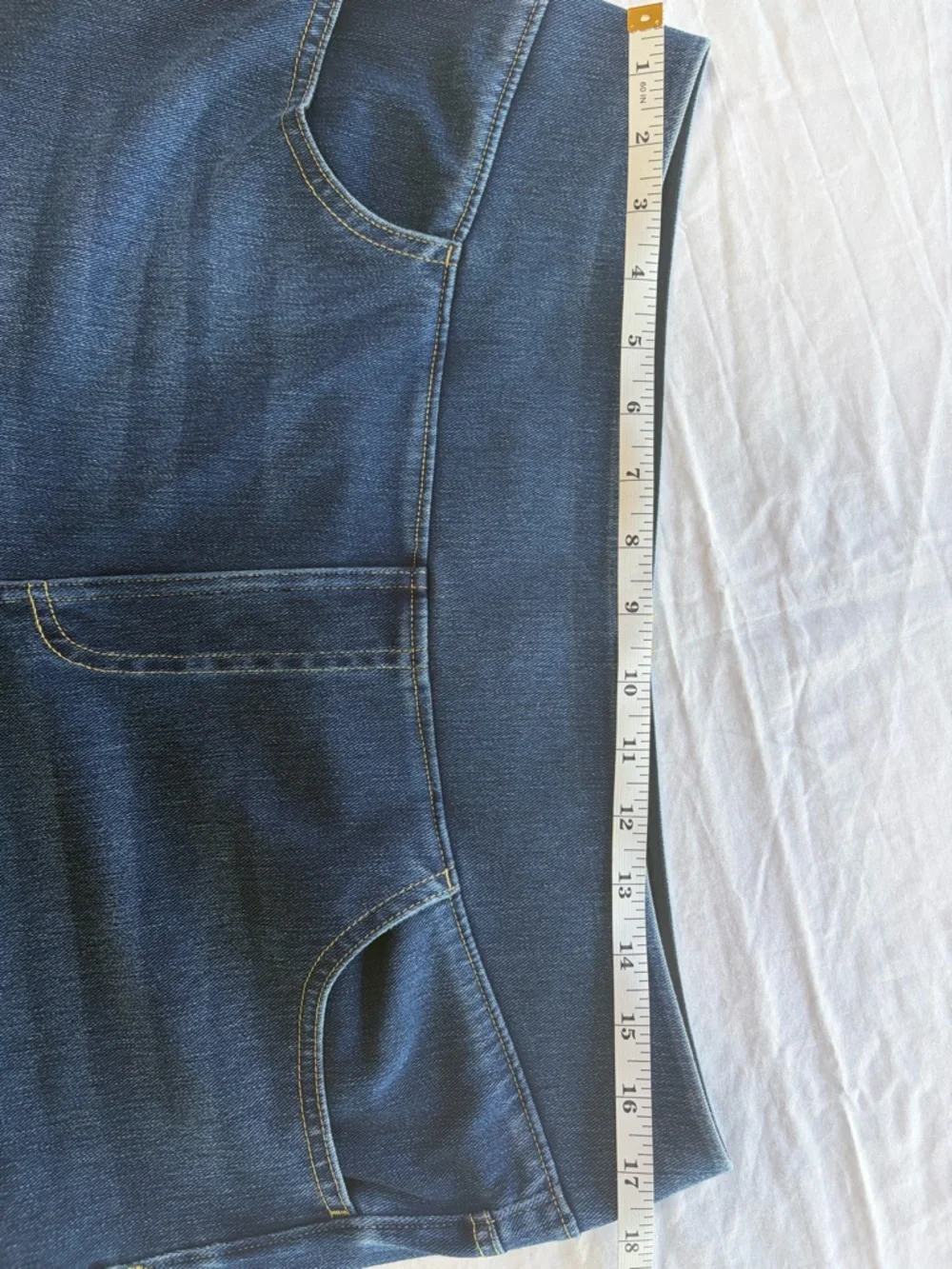 HALARA Dark Blue Wide Leg Flare Jeans - Picture 9 of 13